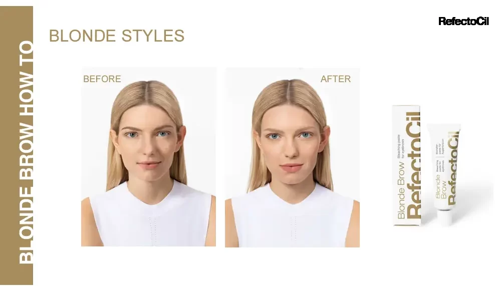 How to Bleach Eyebrows: A Step-by-Step Guide for Salon Professionals - Refectocil Blonde Brow - Brow Bleaching Tutorial
