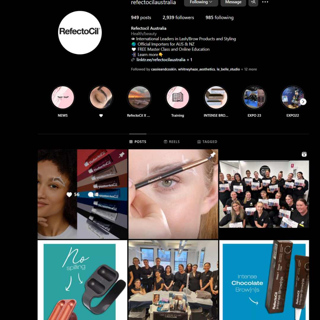 refectocil instagram - refectocil social media - Brow & Lash Tinting Services - How To Promote with Refectocil - Effective Strategies for Marketing Brow & Lash Tinting Services with RefectoCil 
